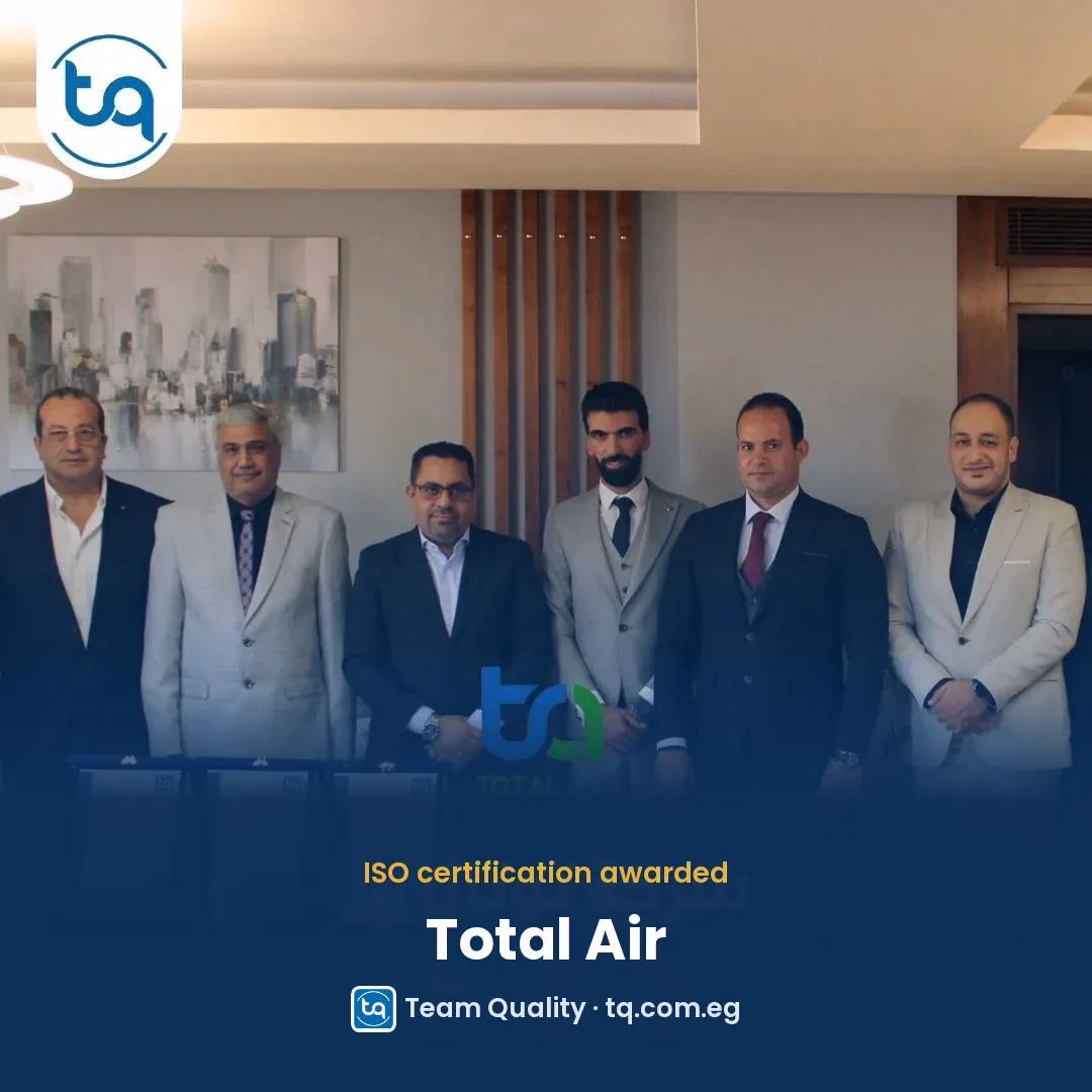 Total Air, a Total Power subsidiary, awarded ISO certification by Team Quality