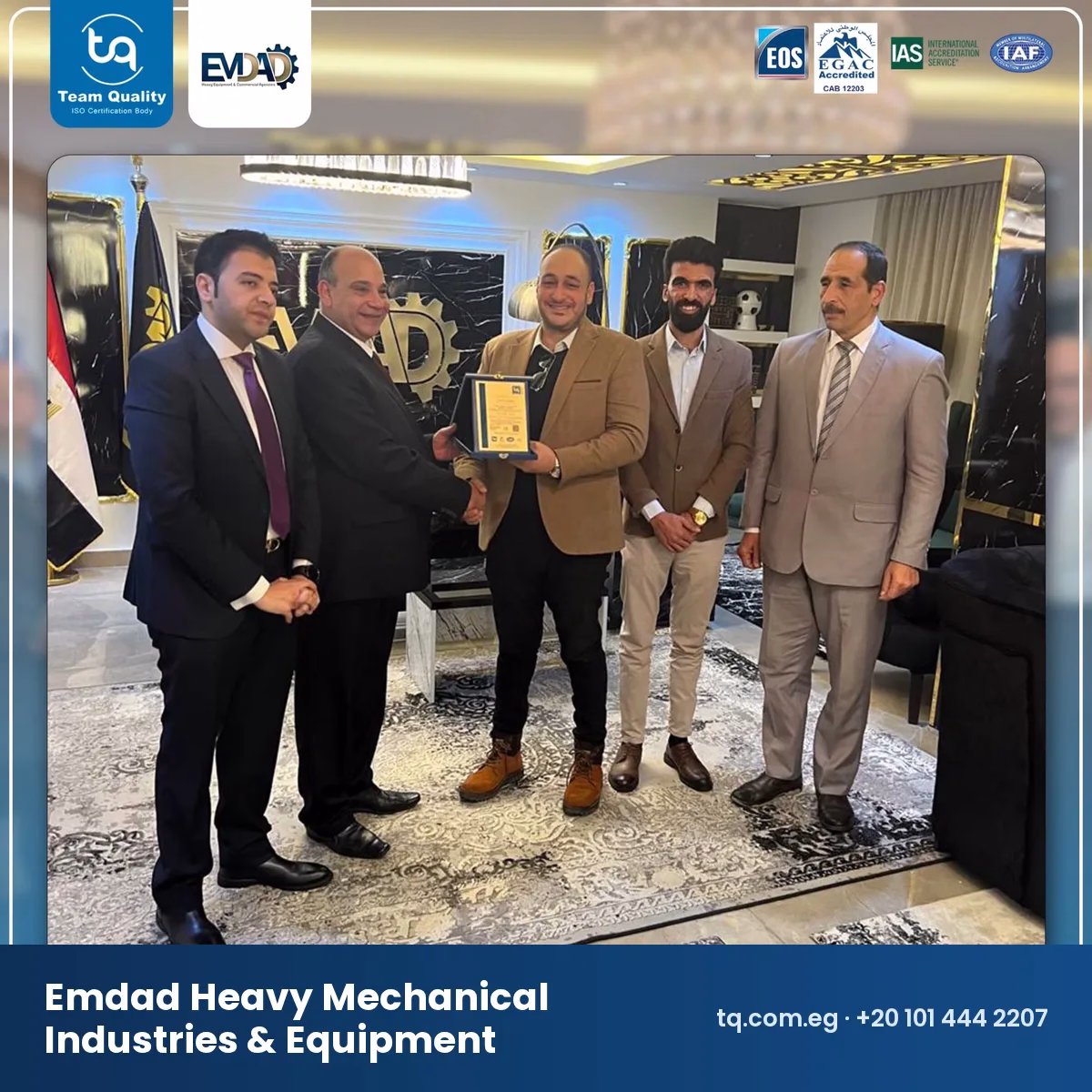 ISO certificates awarded to Emdad company